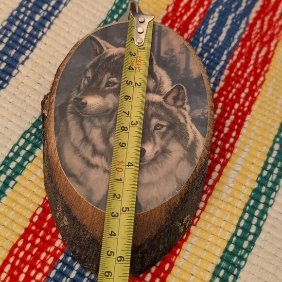vintage Wolves Picture live edge Wood plaque - Picture 7 of 7